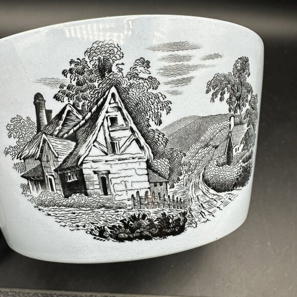 Copeland Spode Small Bowl Blue Rural Scene Duncan Transferware Farmhouse England - Picture 4 of 10